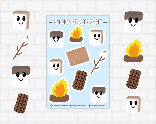 S’mores Elements 4x6 inch Sticker Sheet
