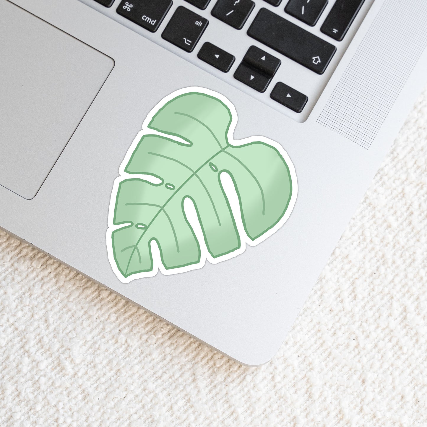 Monstera Leaf Weatherproof Matte Vinyl Die Cut Sticker image 0