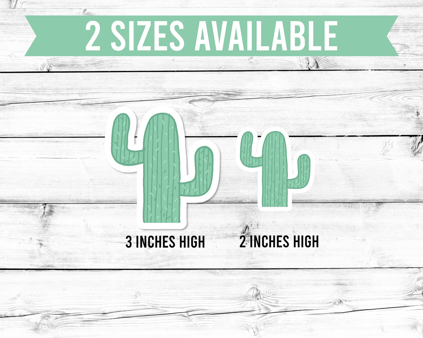 Cactus Matte Weatherproof Matte Vinyl Die Cut Sticker image 1