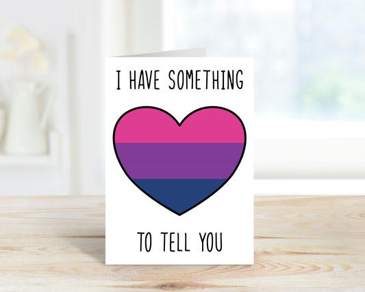 Bisexual LGBTQ 5x7 Coming Out Greeting Card image 0