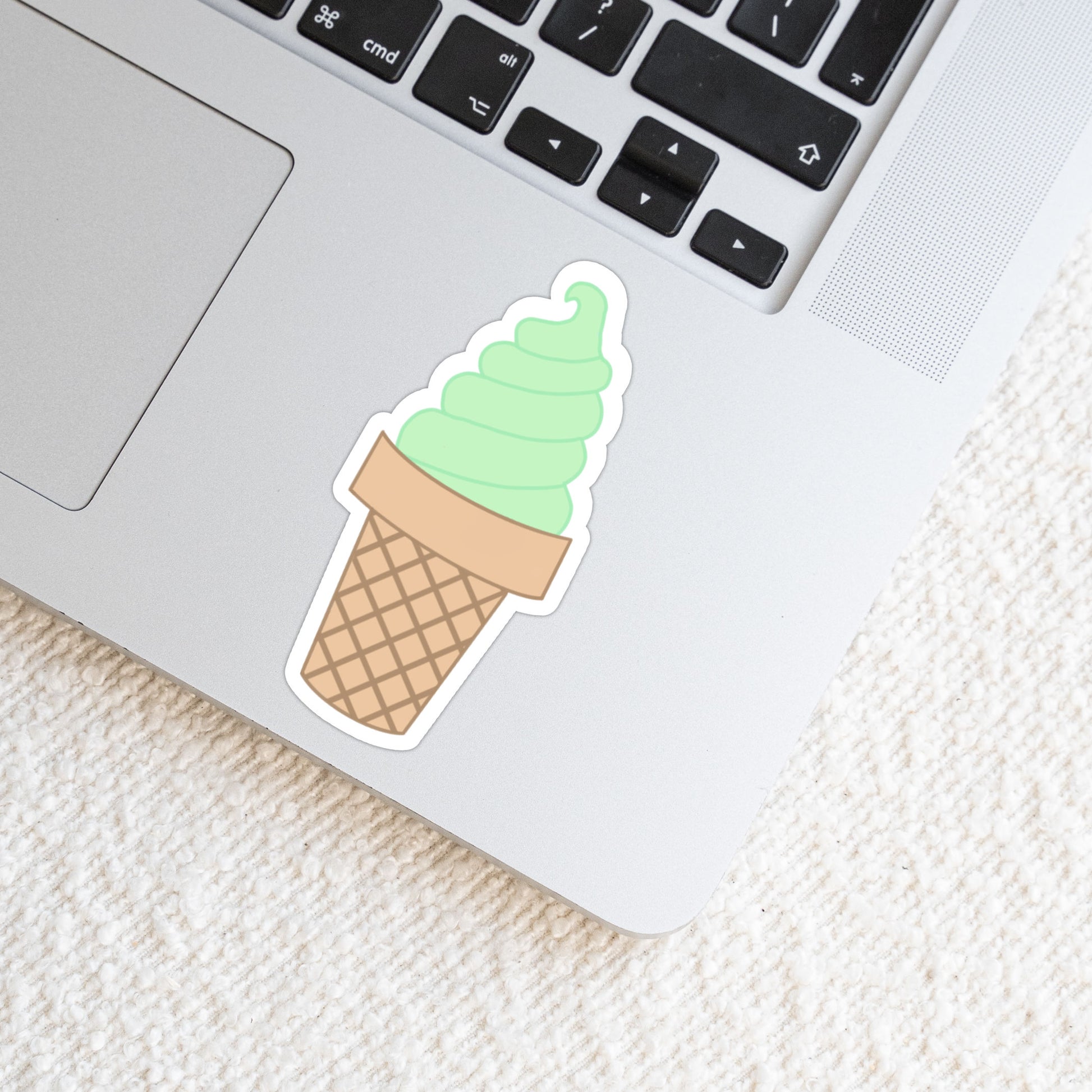 Cute Soft Serve Ice Cream Matte Weatherproof Vinyl Die Cut Sticker image 3