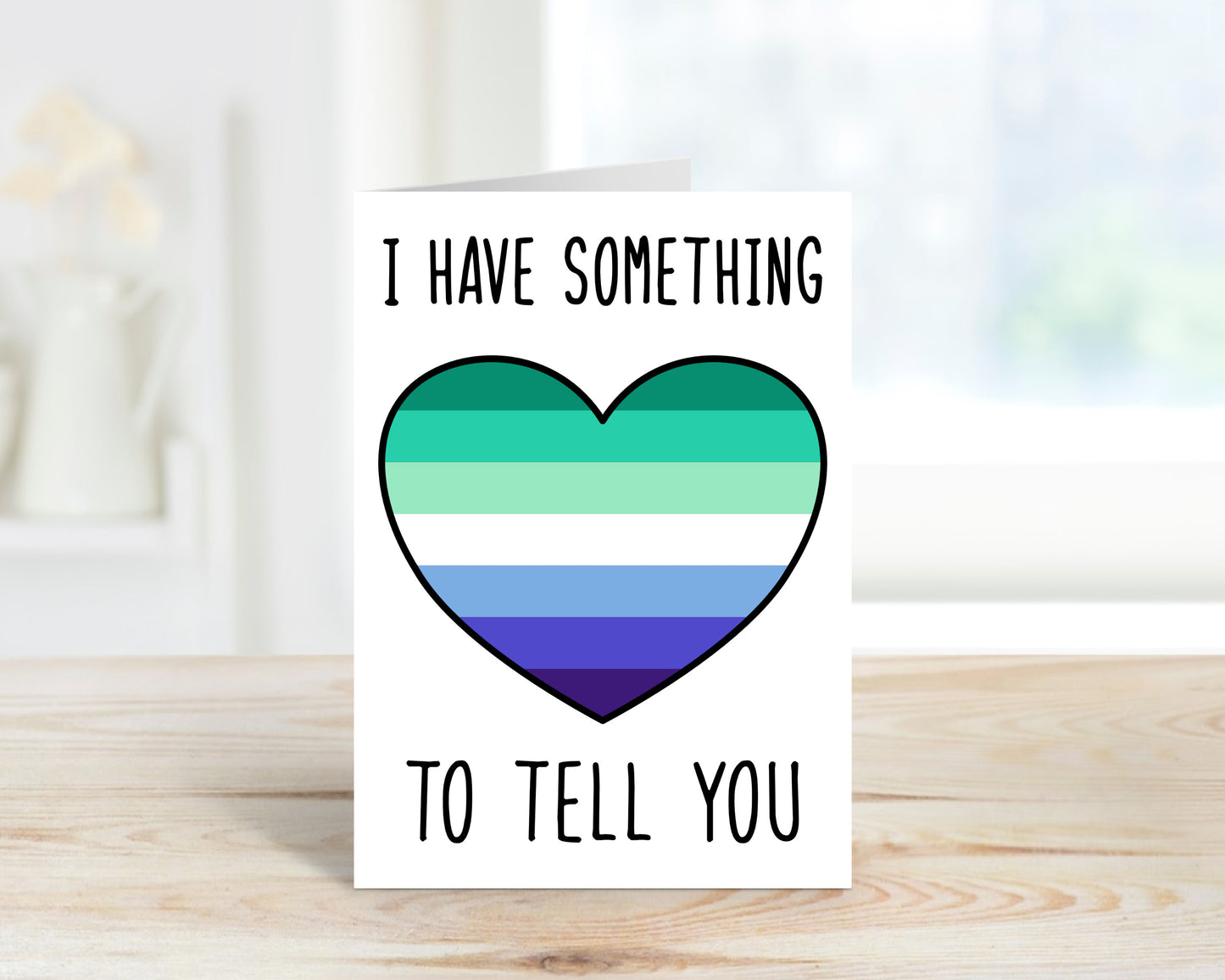 Gay Male LGBTQ 5x7 Coming Out Greeting Card image 0