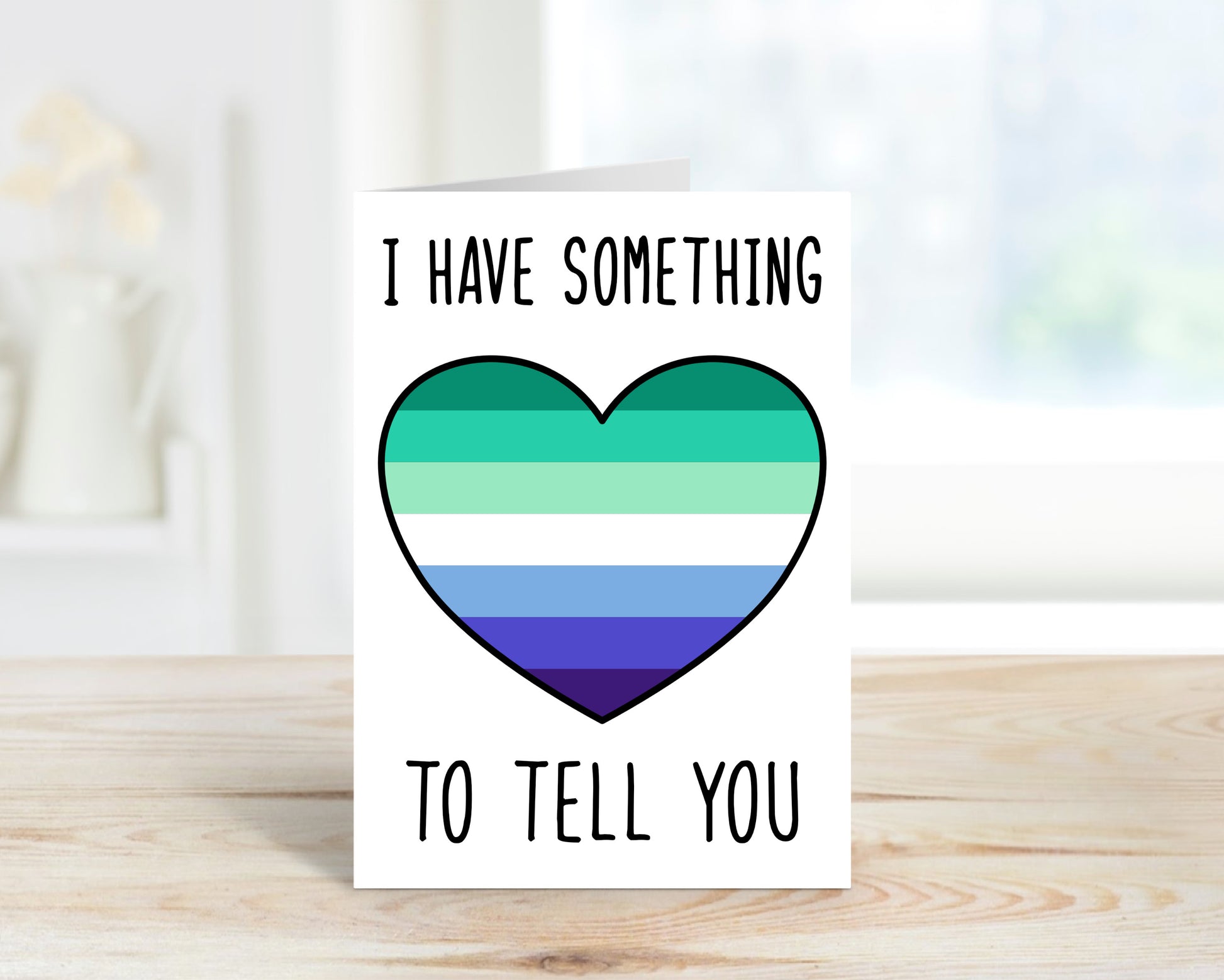 Gay Male LGBTQ 5x7 Coming Out Greeting Card image 0