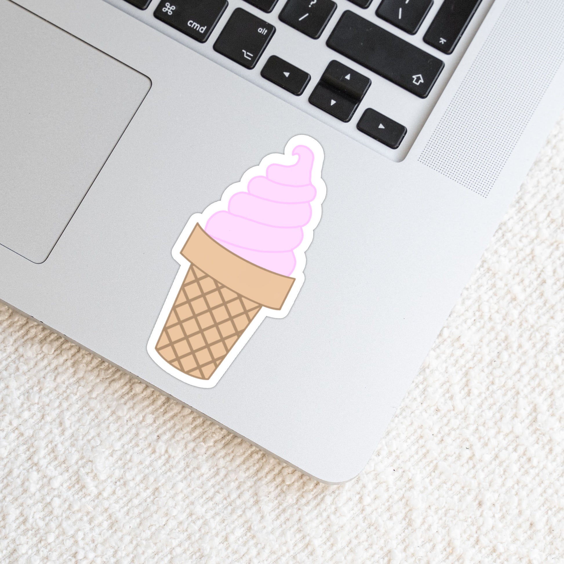 Cute Soft Serve Ice Cream Matte Weatherproof Vinyl Die Cut Sticker image 1