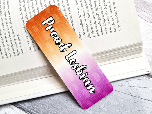 Proud Lesbian LGBTQ+ 2" x 6" Rounded Bookmark image 0