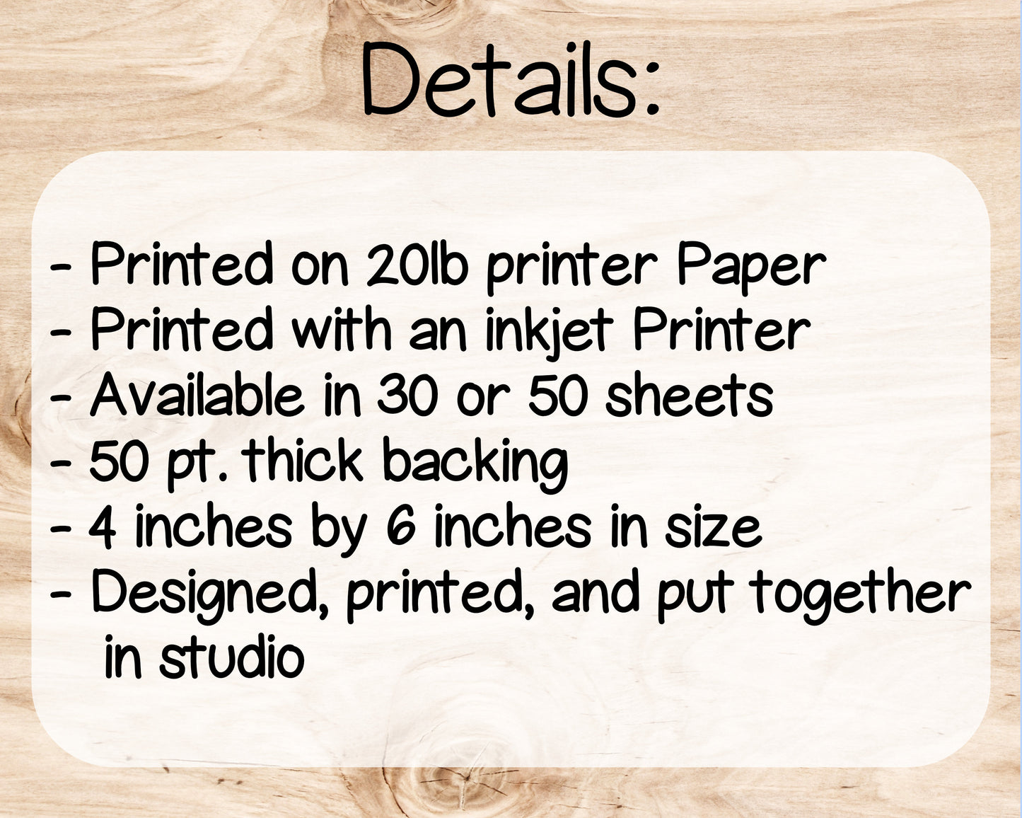 But First Create themed 4x6 Notepad image 1