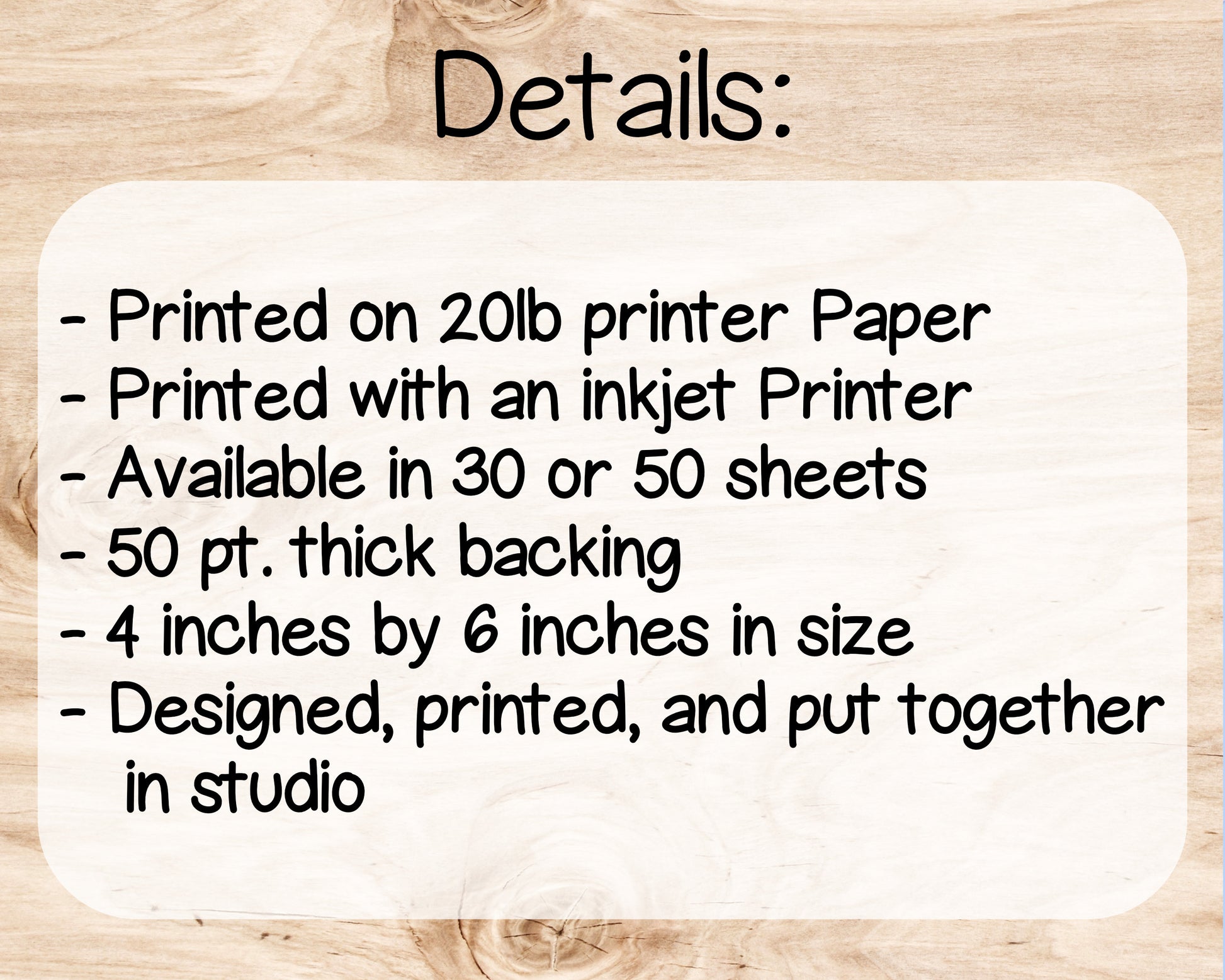 But First Create themed 4x6 Notepad image 1