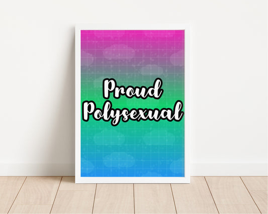 Proud Polysexual LGBTQ+ Art Prints - LGBTQ+ Art Prints - LGBTQ+ Wall Art Prints - Pride Art Prints