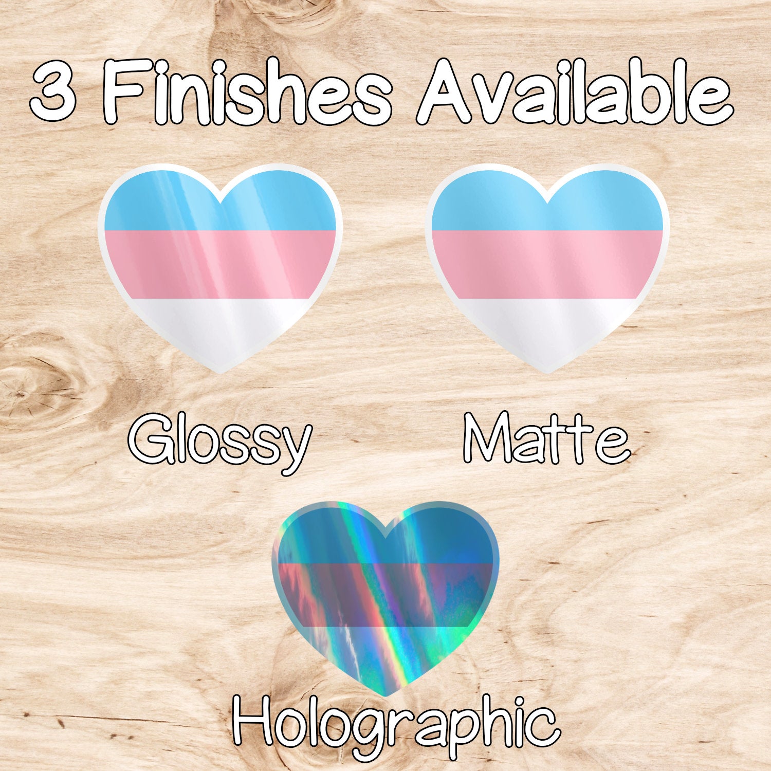 Transgender LGBTQ+ Heart Weatherproof Vinyl Die Cut Sticker image 1
