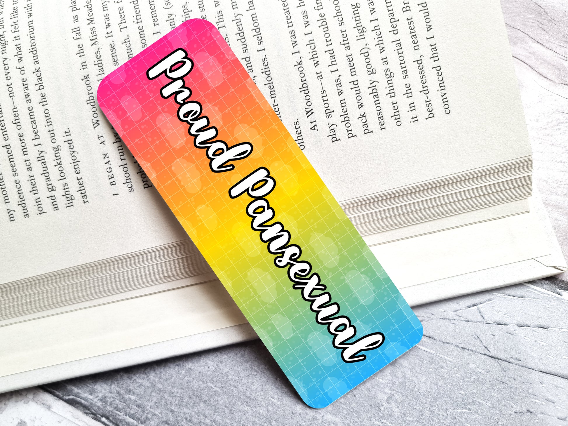 Proud Pansexual LGBTQ+ 2" x 6" Rounded Bookmark image 0