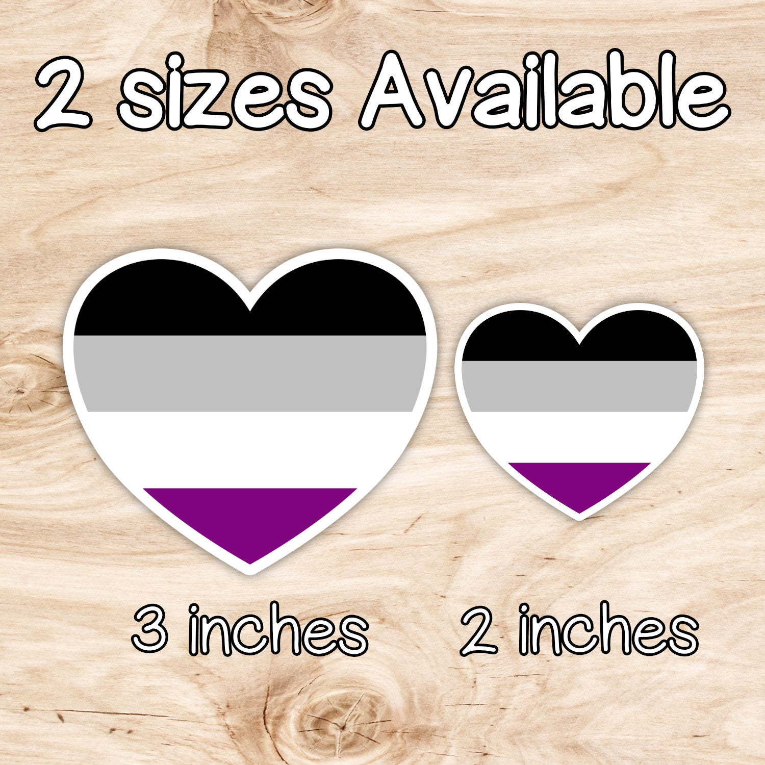 Asexual LGBTQ+ Heart Weatherproof Vinyl Die Cut Sticker image 2