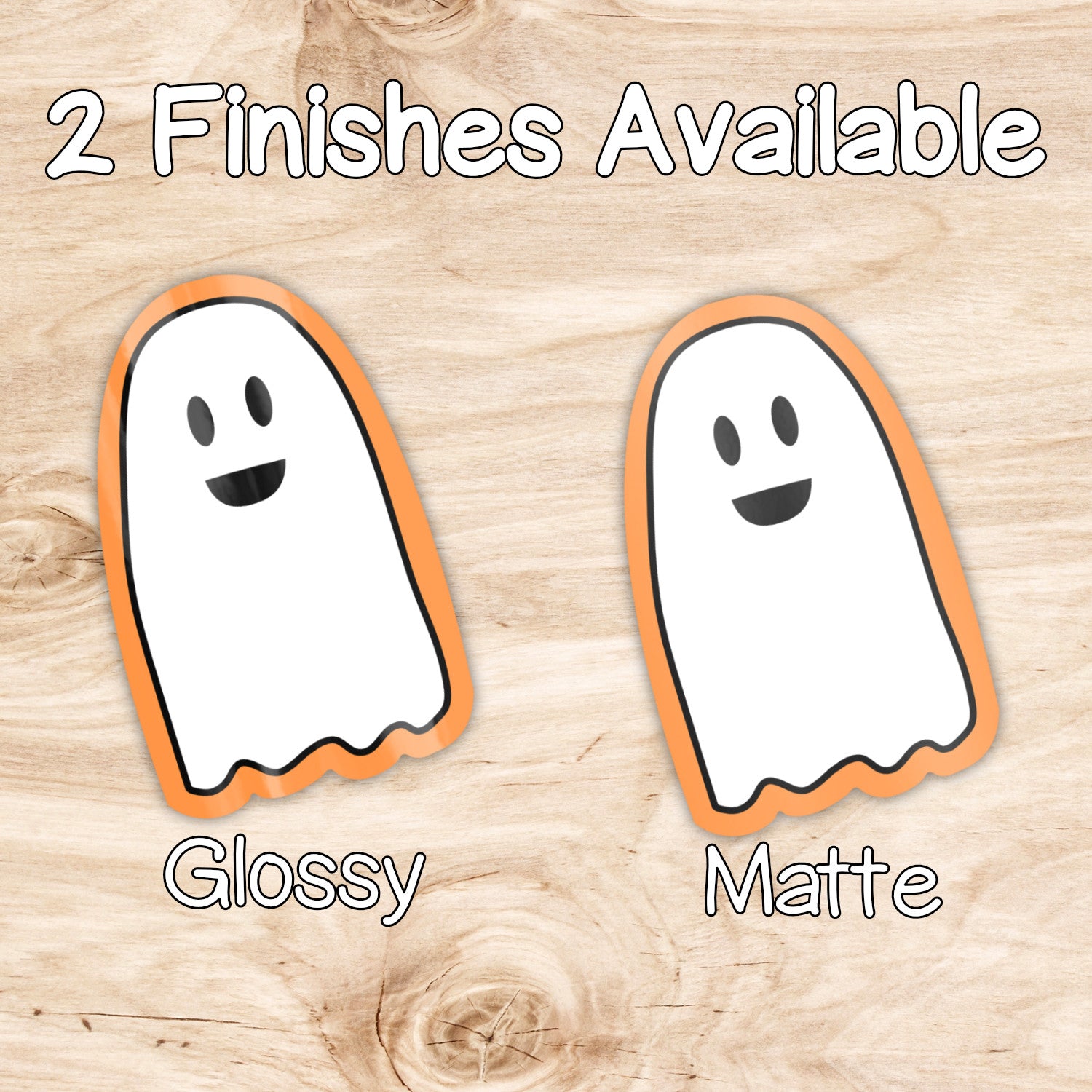 Cute Smiling Ghost Weatherproof Vinyl Die Cut Sticker image 2