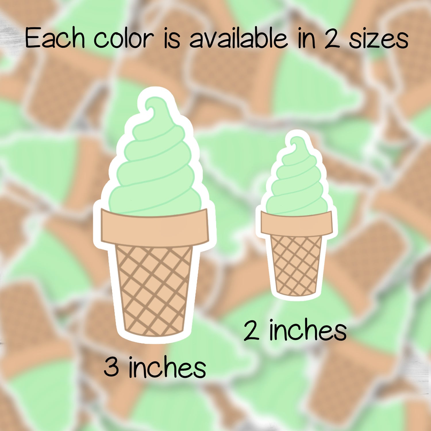 Cute Soft Serve Ice Cream Matte Weatherproof Vinyl Die Cut Sticker image 7