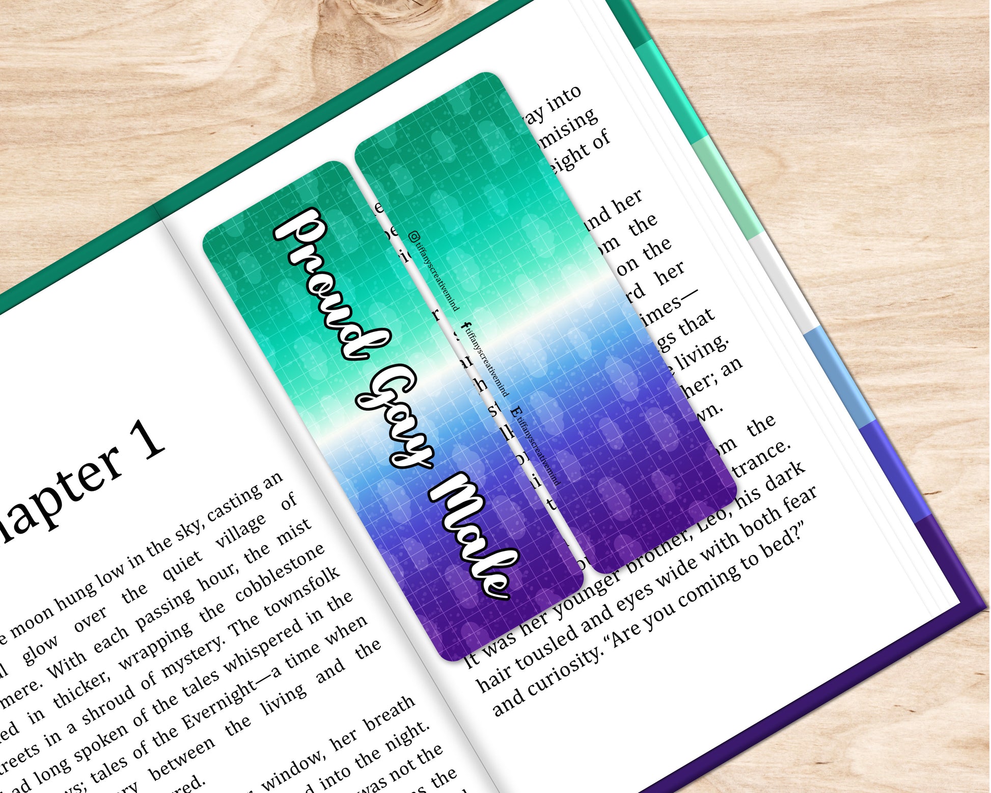 Proud Gay Male LGBTQ+ 2" x 6" Rounded Bookmark image 2