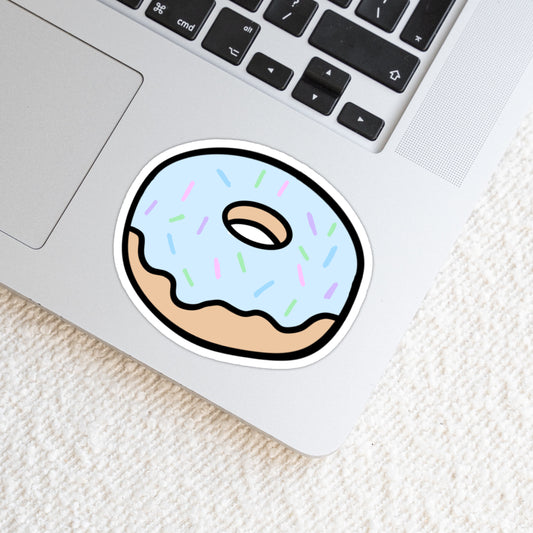 Cute Donut Matte Weatherproof Vinyl Die Cut Sticker image 0