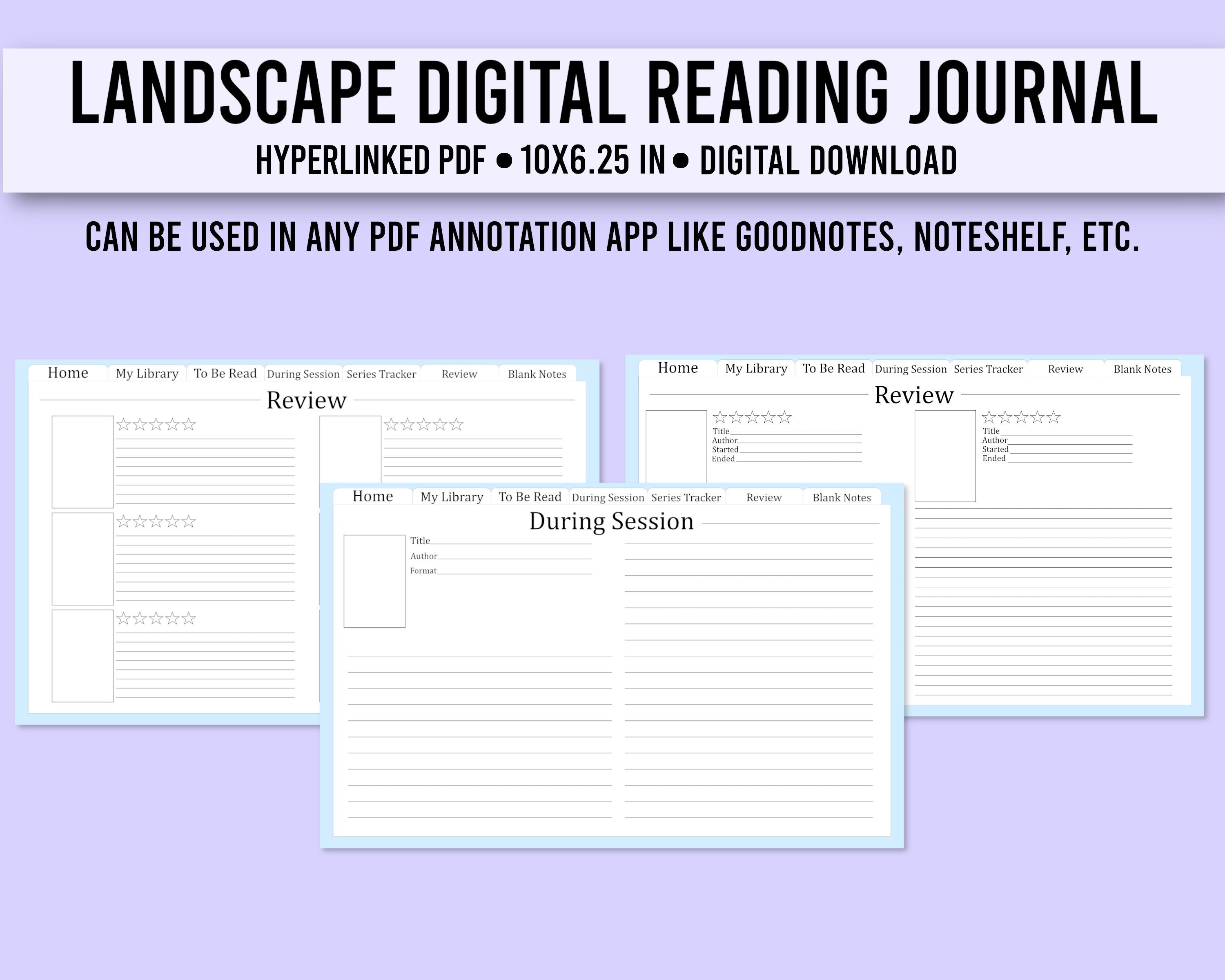 Digital Landscape PDF Reading Journal