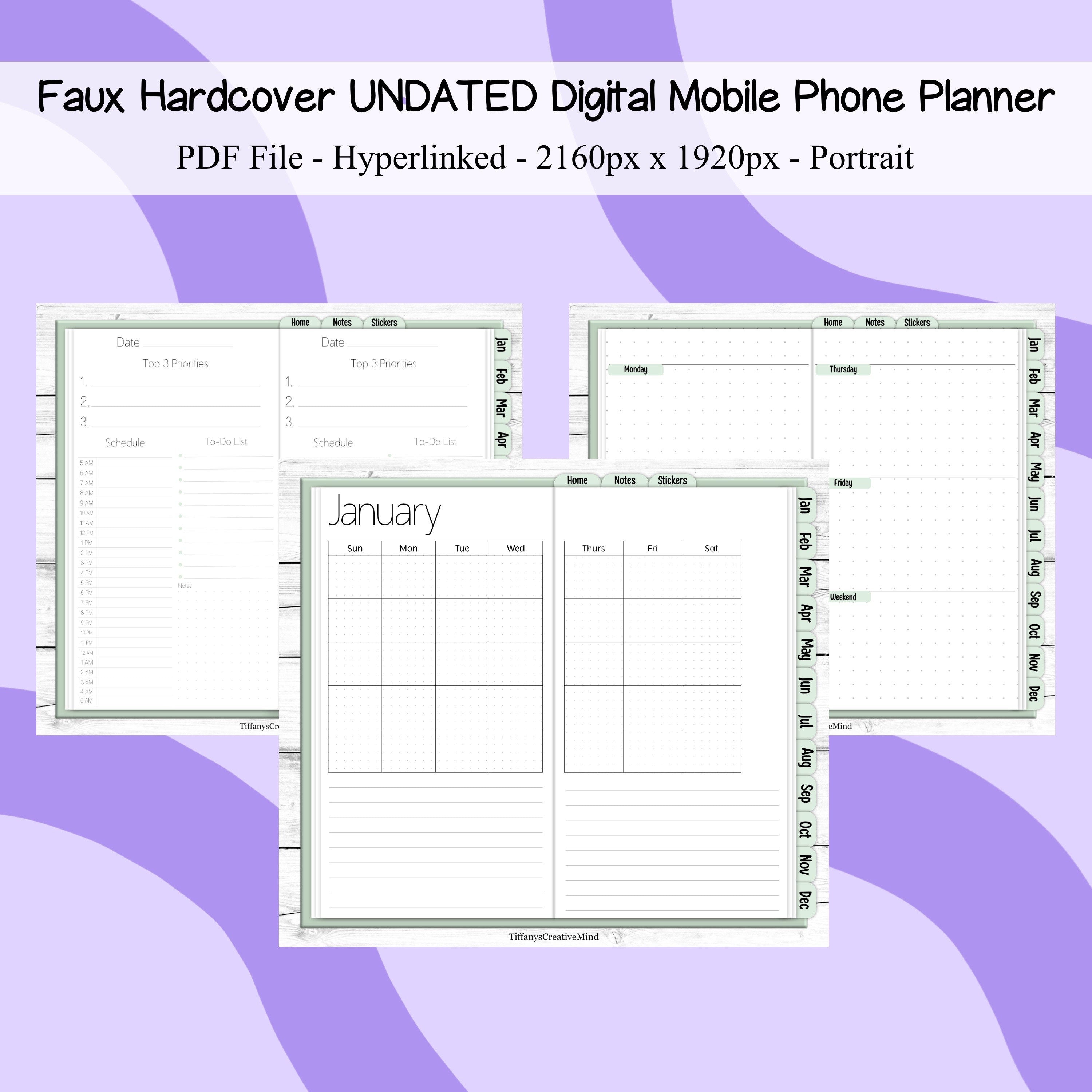 Digital Mobile Phone Planner - Great for Foldable Phones