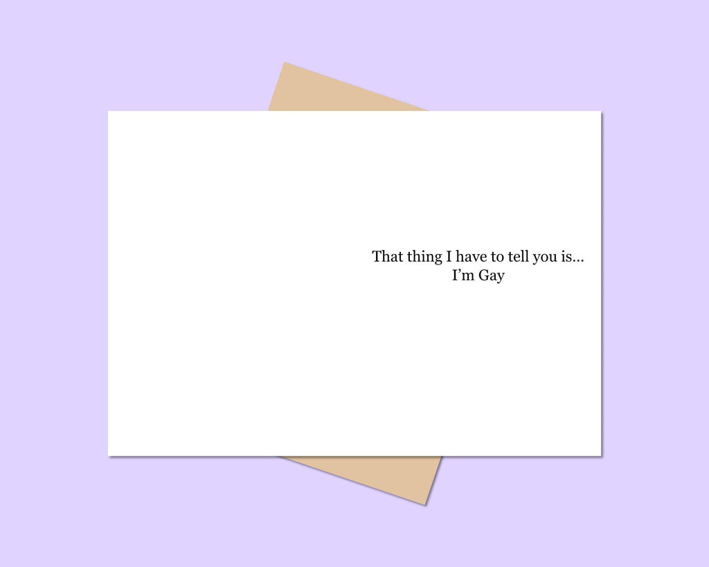 Gay Male 5x7 Coming Out Greeting Card