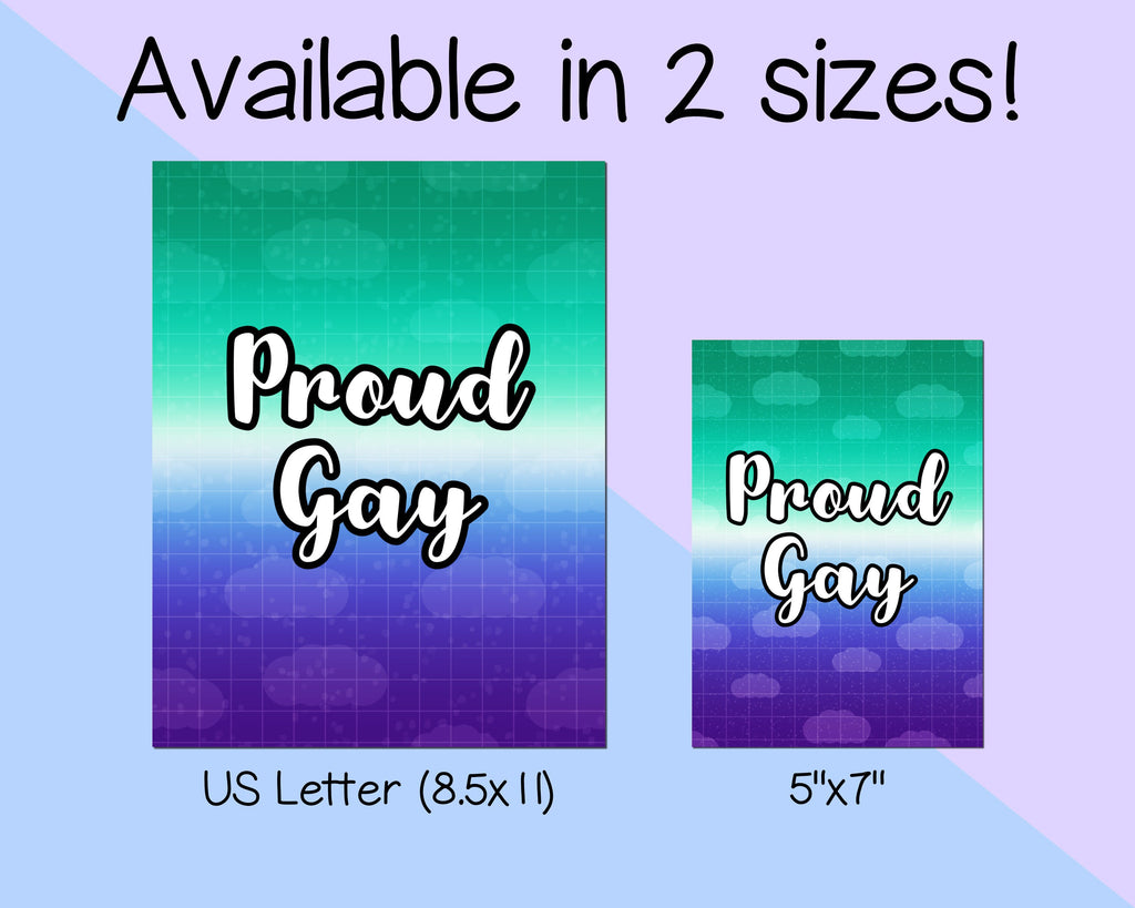 Proud Gay Male Art Print: LGBTQ+ Pride Wall Decor