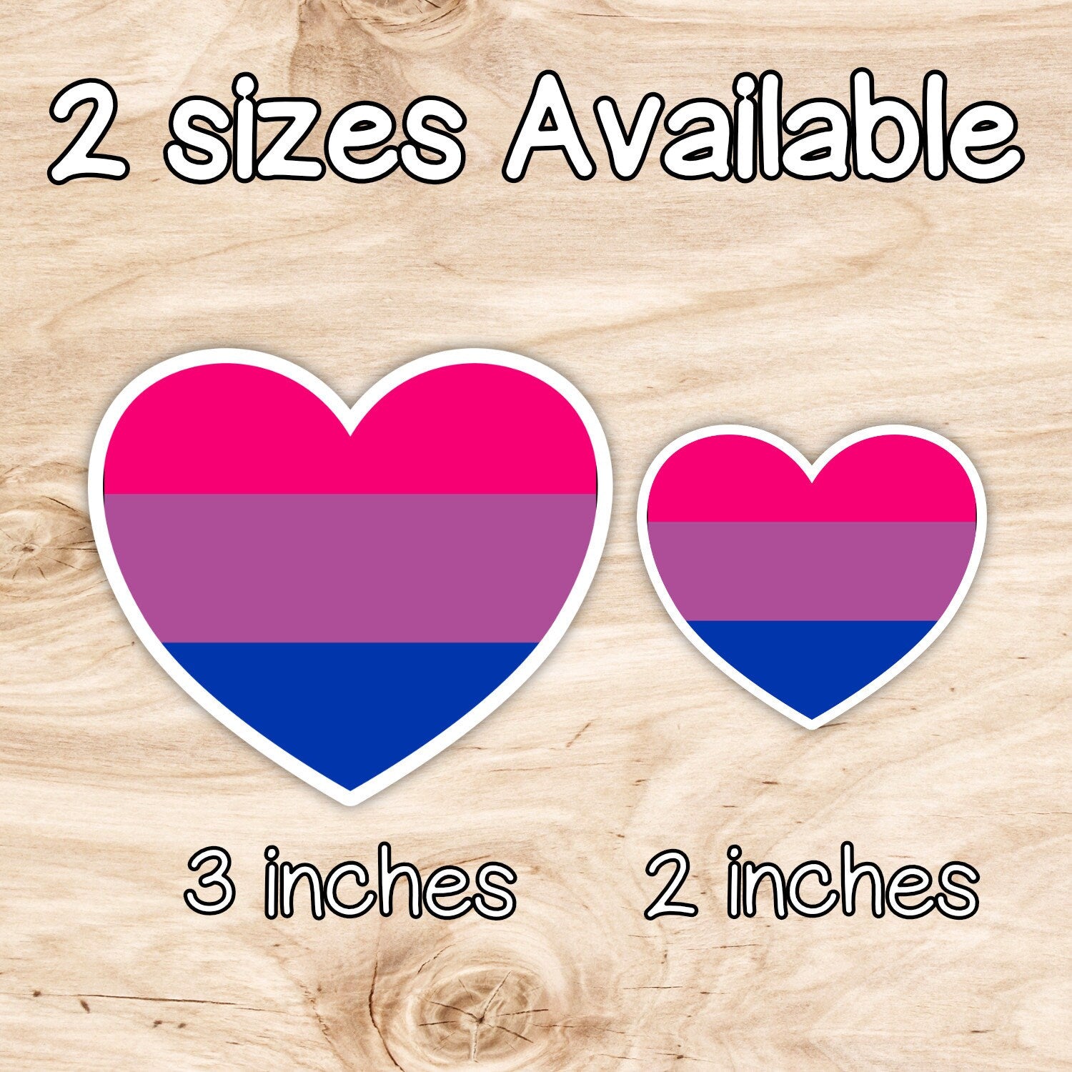 Bisexual LGBTQ+ Heart Sticker: Made with Vinyl Sticker Paper