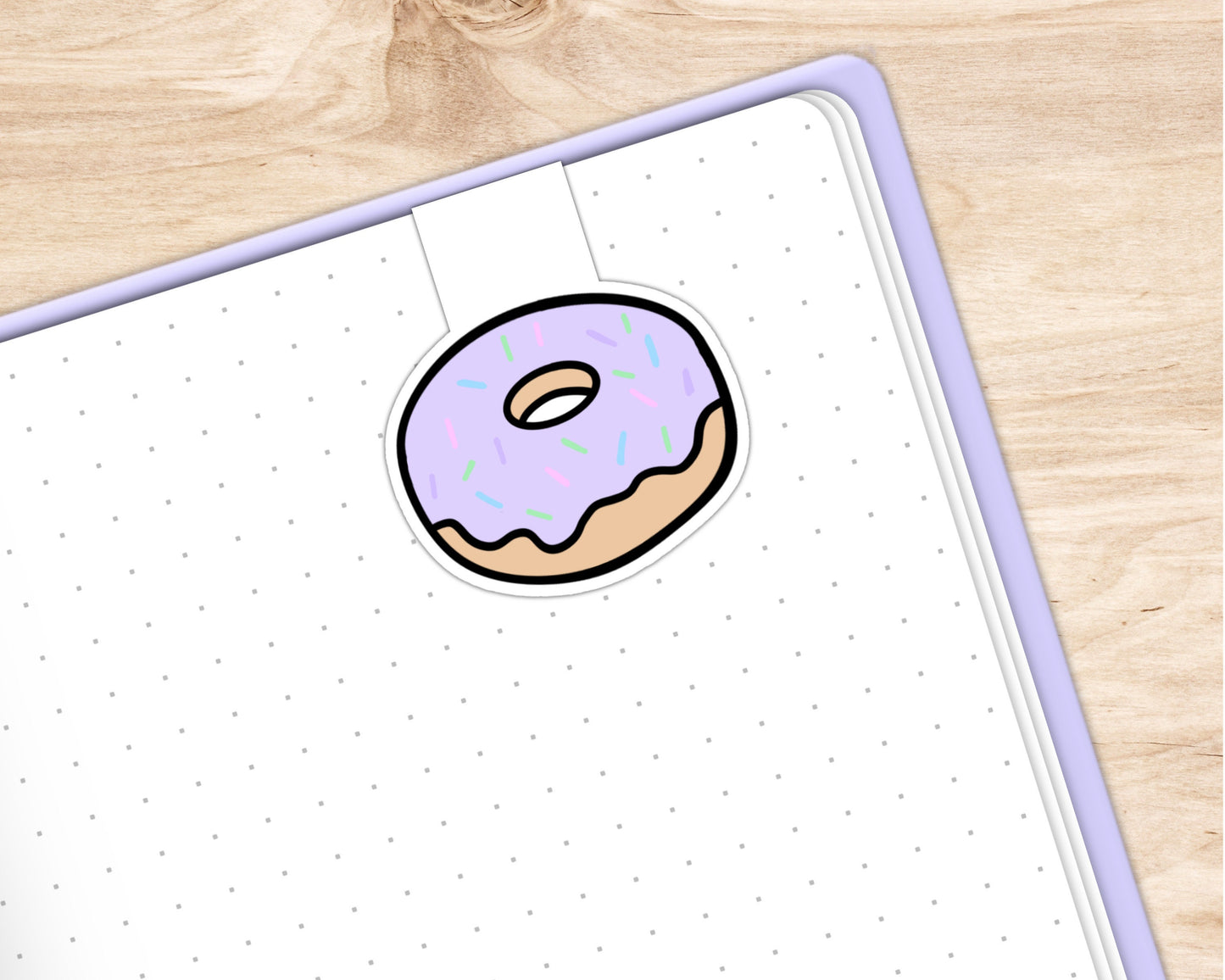Pastel Purple Donut Magnetic Bookmark