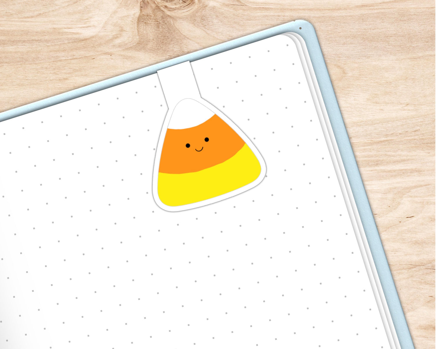 Candy Corn Die Cut Magnetic Bookmark - Smiley Face
