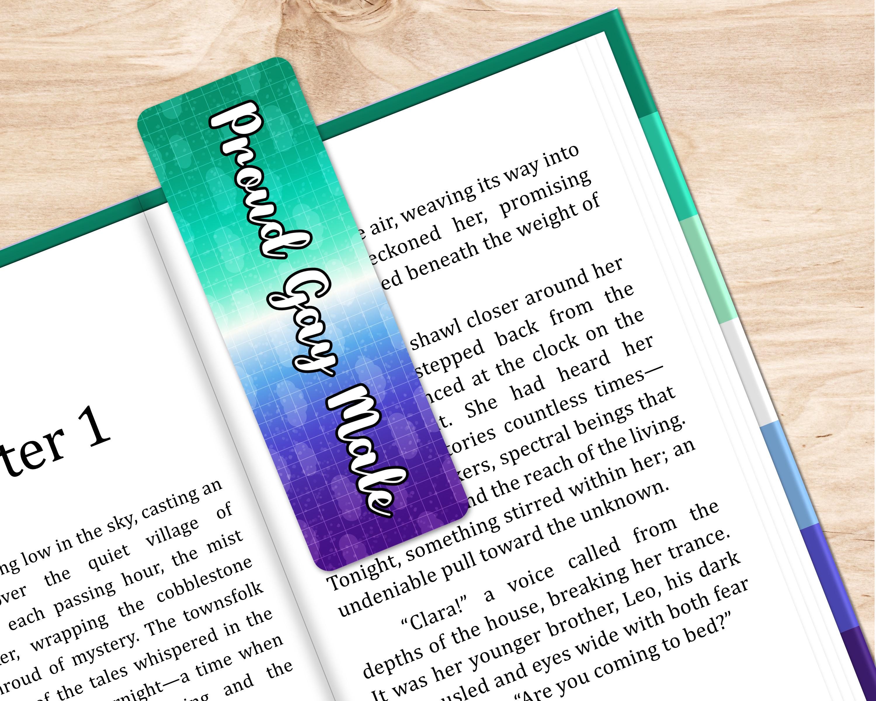 Proud Gay Male 2x6 Double-Sided Bookmark