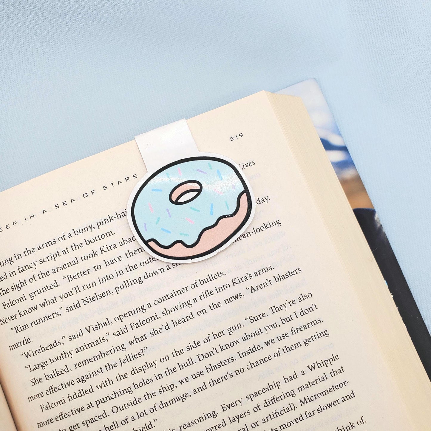 Pastel Green Donut Magnetic Bookmark