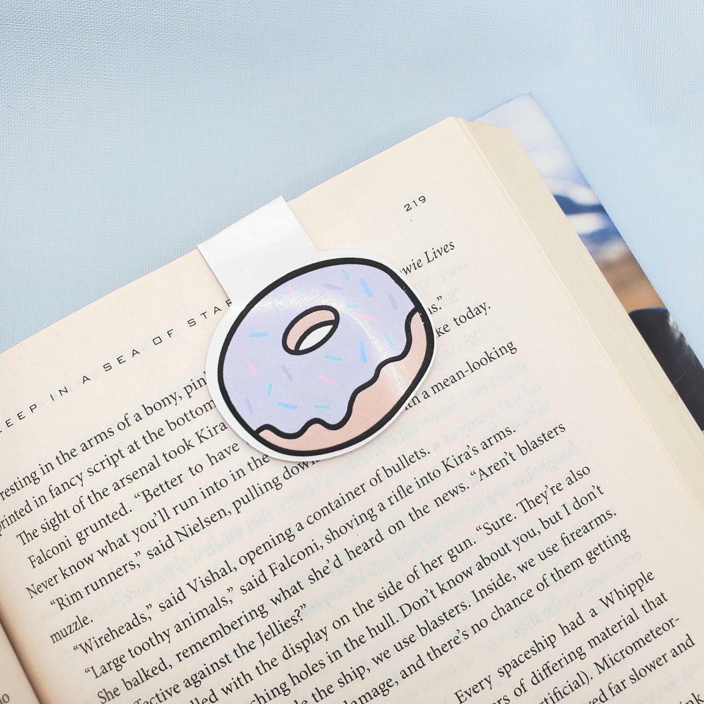 Pastel Purple Donut Magnetic Bookmark