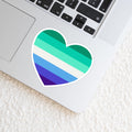 Gay Male LGBTQ+ Heart Sticker: Made with Vinyl Sticker Paper