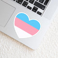 Transgender LGBTQ+ Heart Sticker: Made with Vinyl Sticker Paper