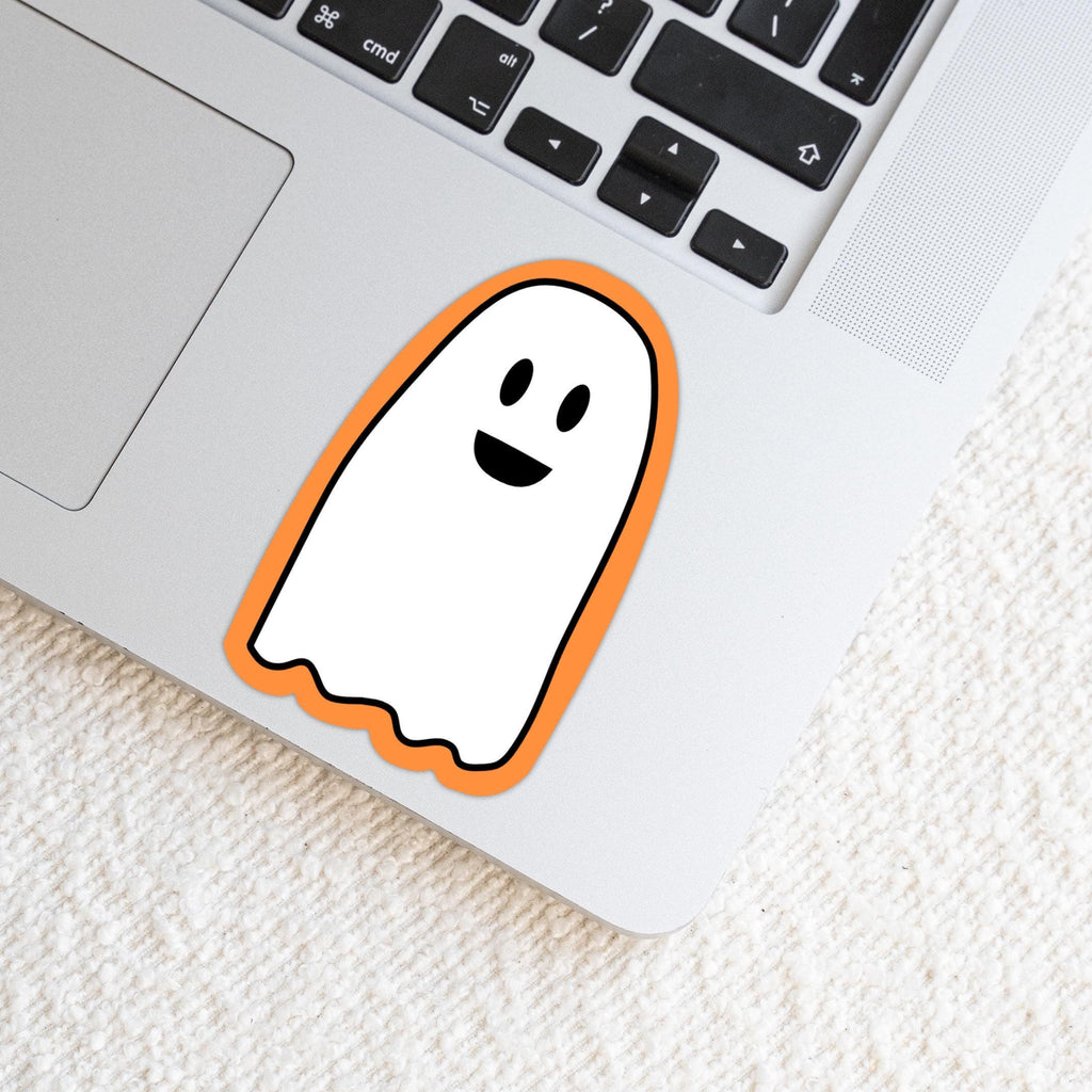 Smiling Ghost Sticker: Halloween Decor