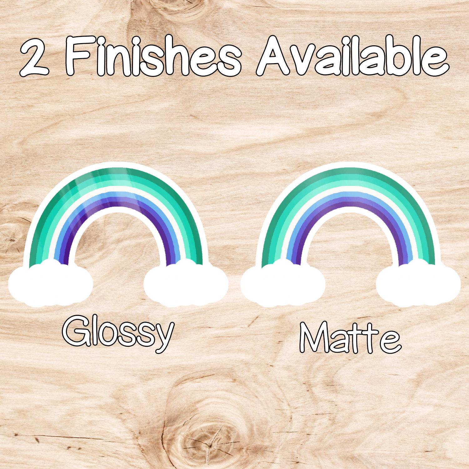 Gay Male Rainbow with Clouds Sticker - Weatherproof Vinyl - LGBTQ+ Pride