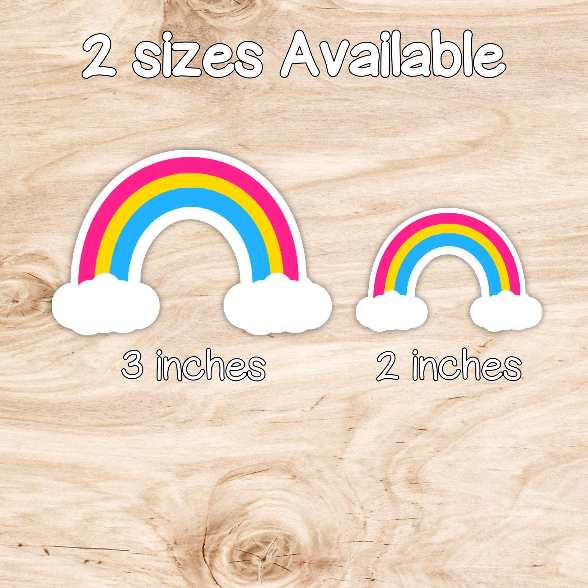 Pansexual Rainbow with Clouds Sticker - Weatherproof Vinyl - LGBTQ+ Pride