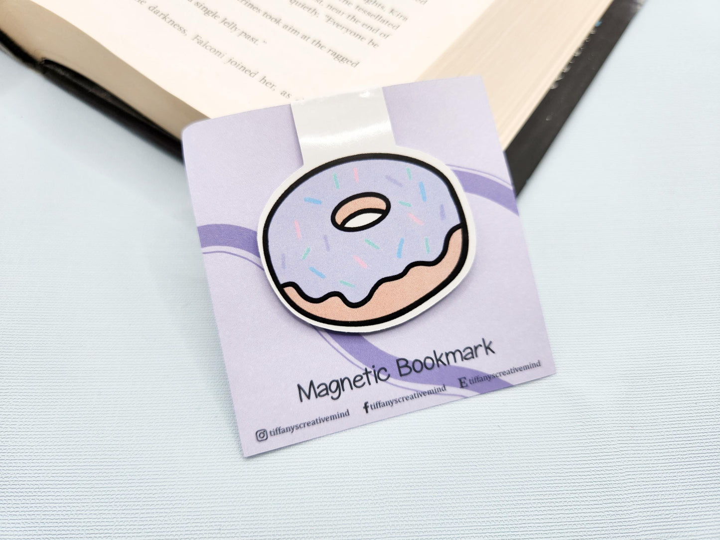 Pastel Purple Donut Magnetic Bookmark
