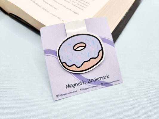 Pastel Purple Donut Magnetic Bookmark