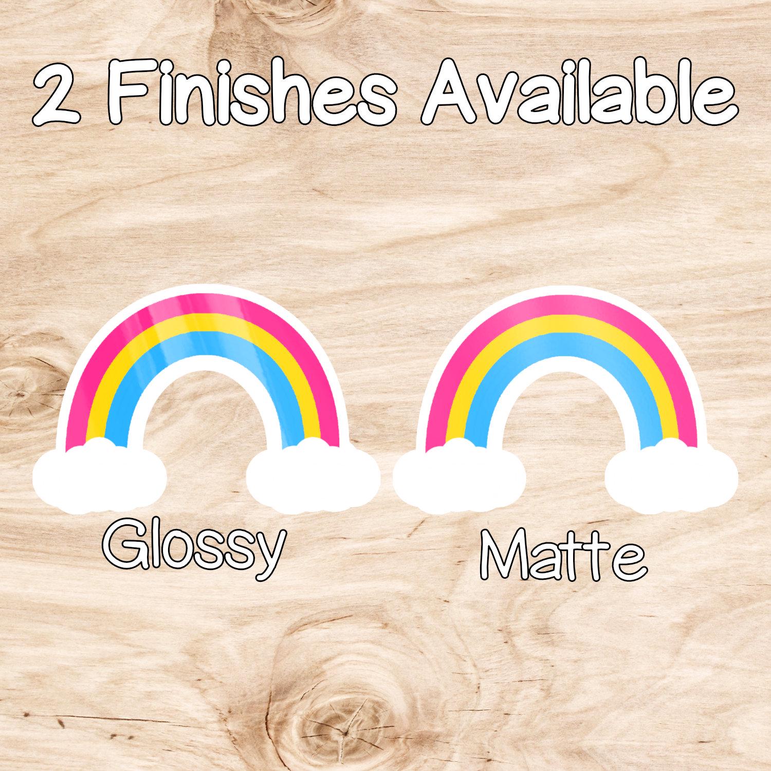 Pansexual Rainbow with Clouds Sticker - Weatherproof Vinyl - LGBTQ+ Pride