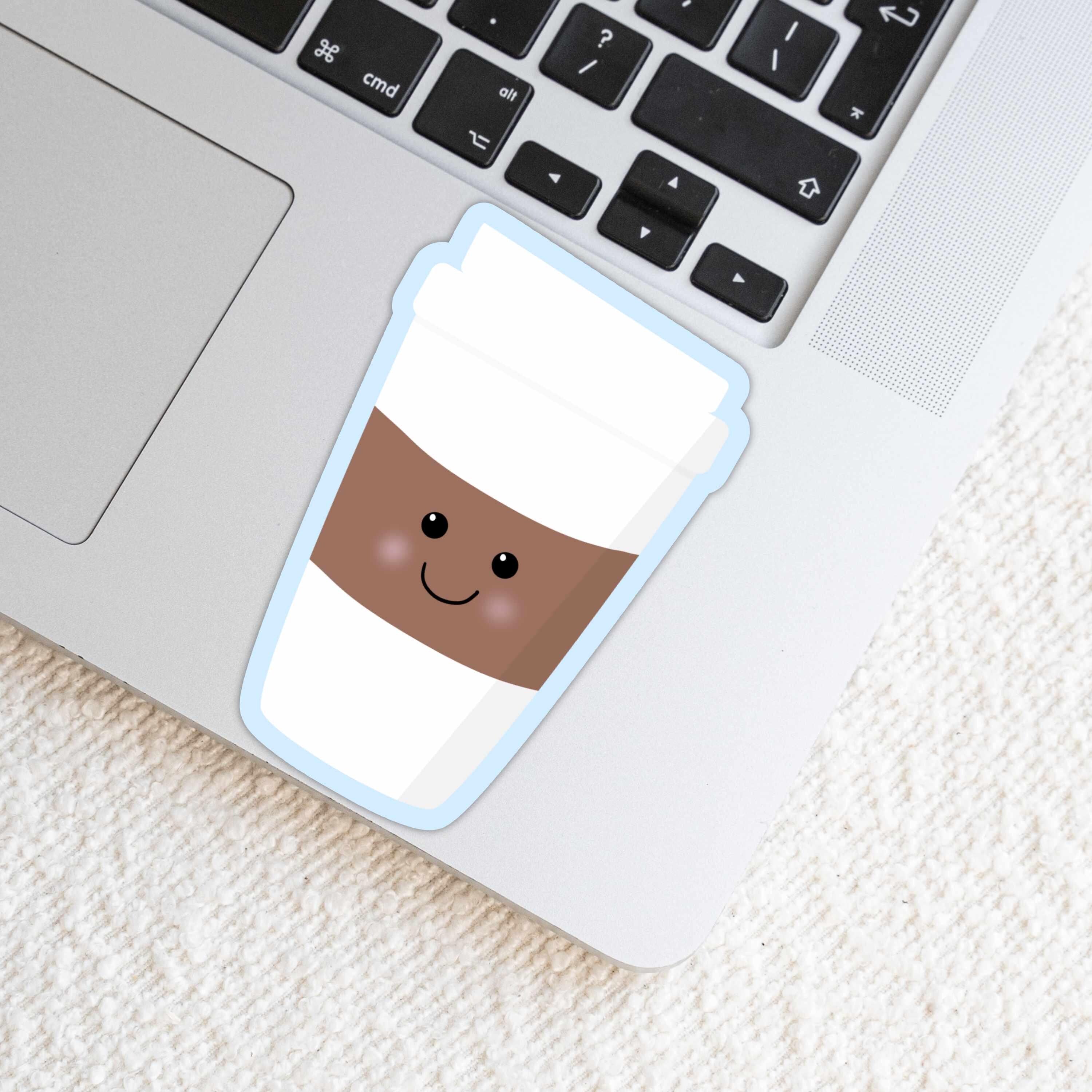 Hot To-Go Coffee Cup Sticker - Weatherproof Vinyl, Matte, 3 inches