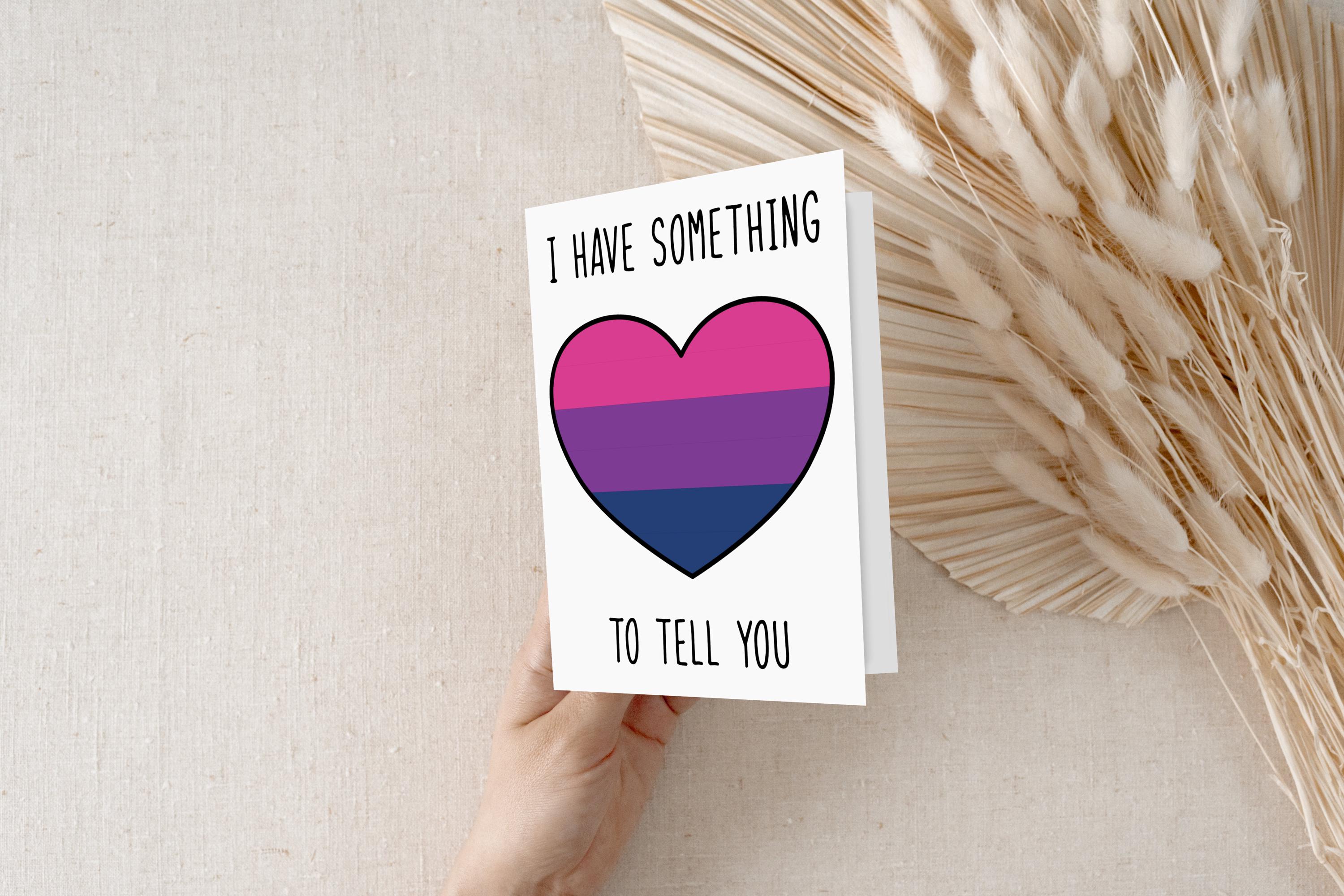 Bisexual Coming Out Greeting Card: 5x7, Matte
