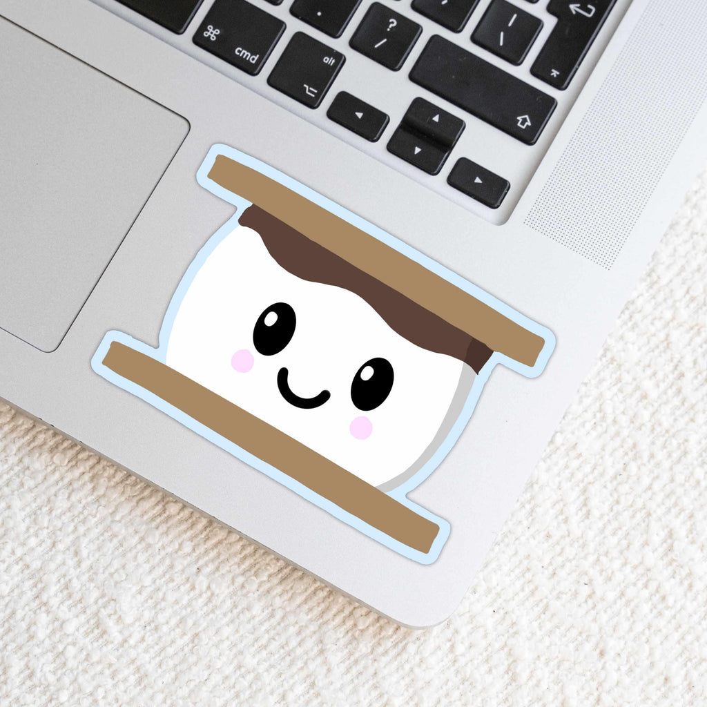 S'more Character Weatherproof Vinyl Die Cut Sticker