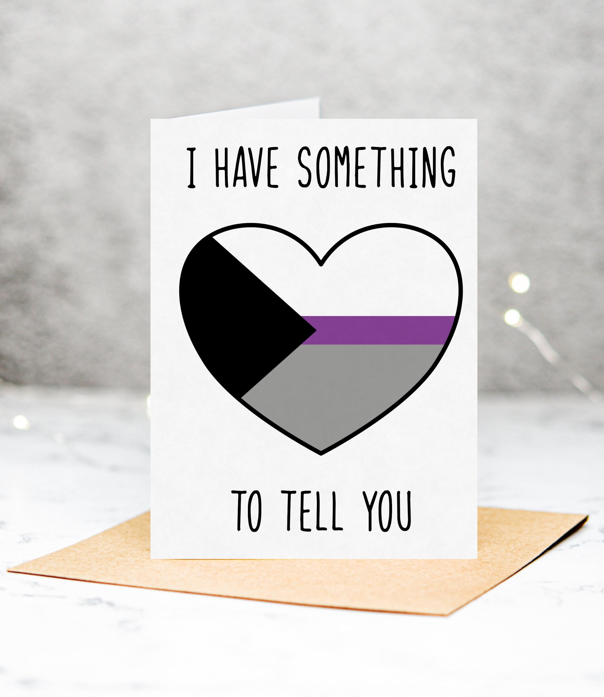 Demisexual Coming Out Greeting Card: 5x7, Matte
