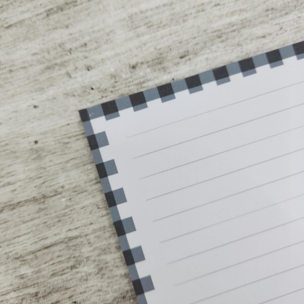 Pumpkin Plaid Half Letter Lined Notepad