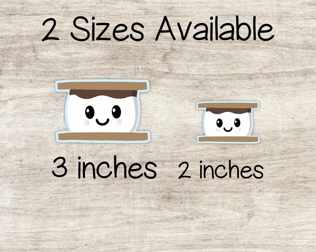S'more Character Weatherproof Vinyl Die Cut Sticker