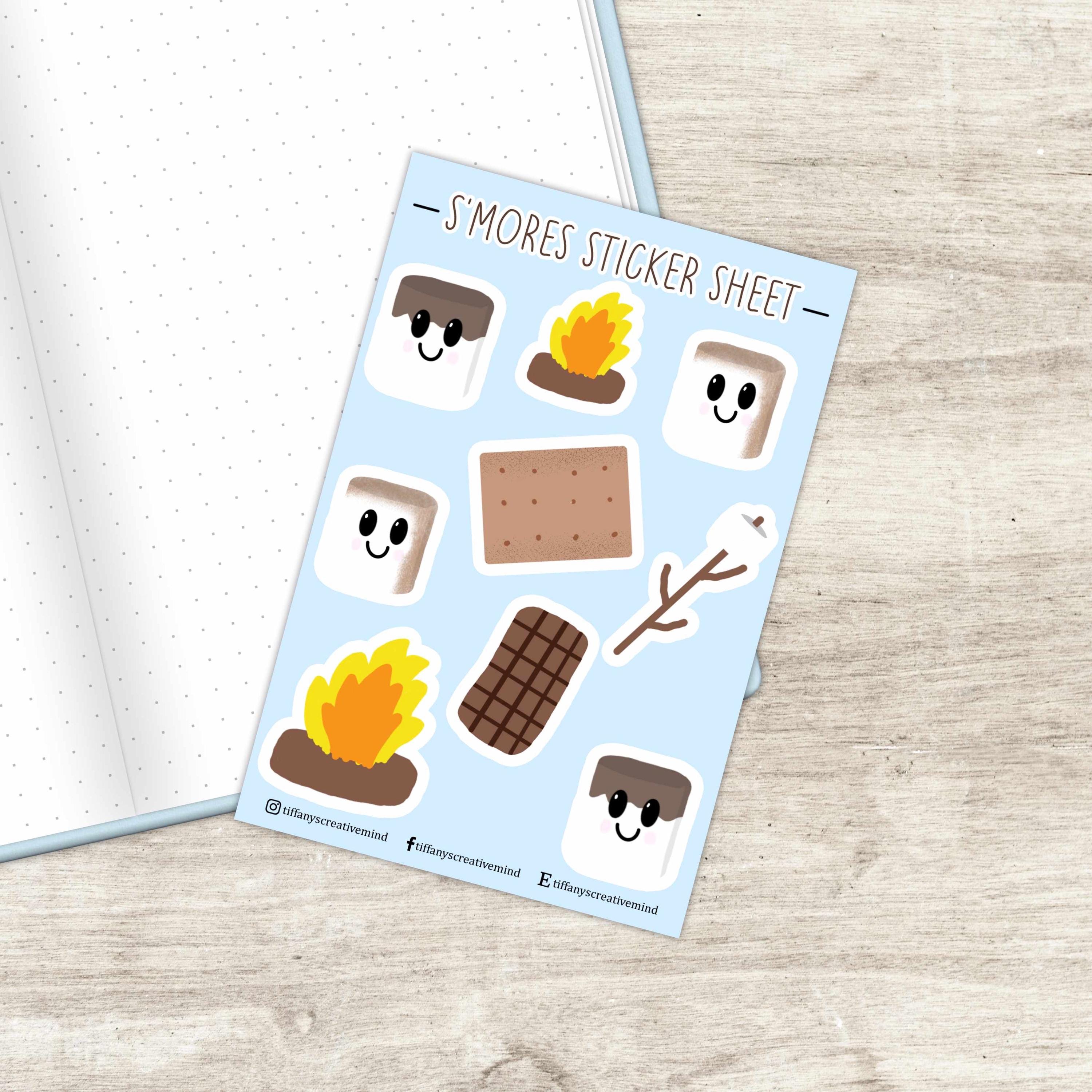 S'mores Goodies 4x6 Sticker Sheet