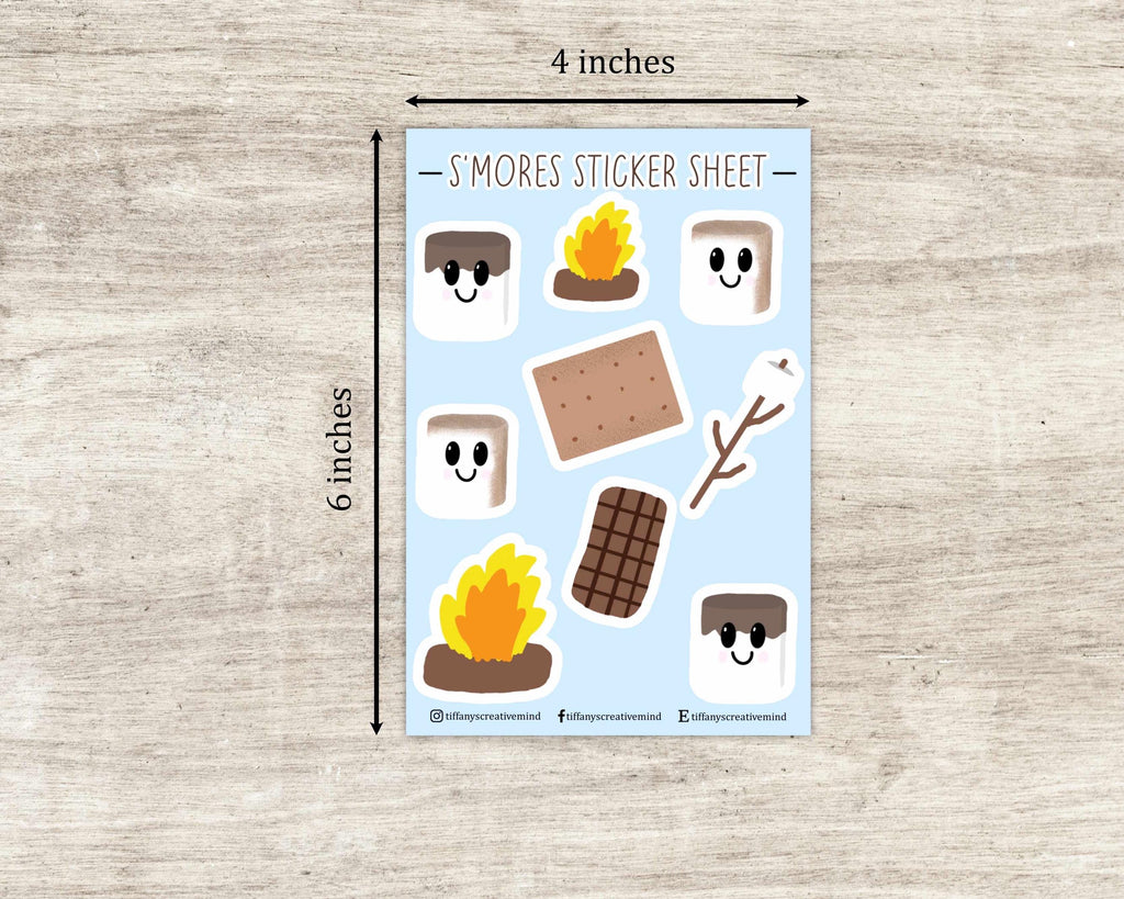 S'mores Goodies 4x6 Sticker Sheet