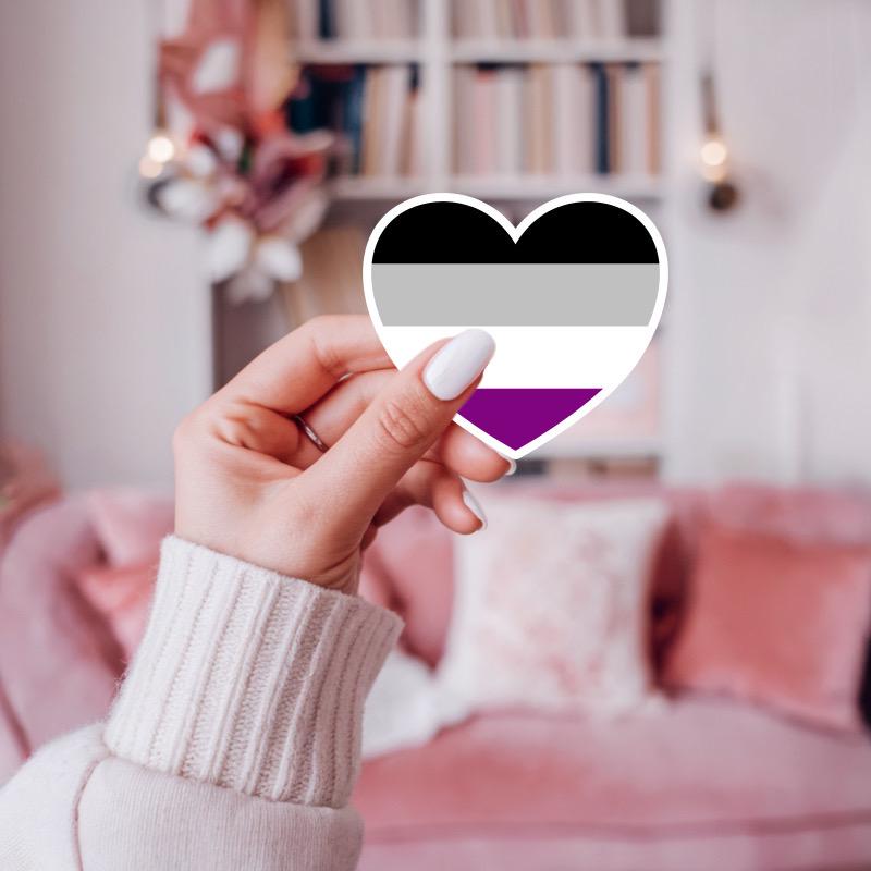 Asexual Flag Heart Sticker