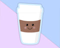 Hot To-Go Coffee Cup Sticker - Weatherproof Vinyl, Matte, 3 inches