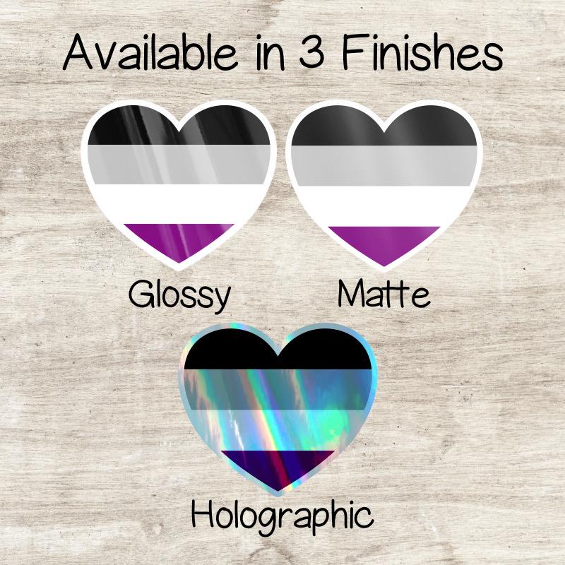 Asexual Flag Heart Sticker