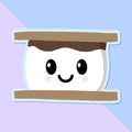 S'more Character Weatherproof Vinyl Die Cut Sticker