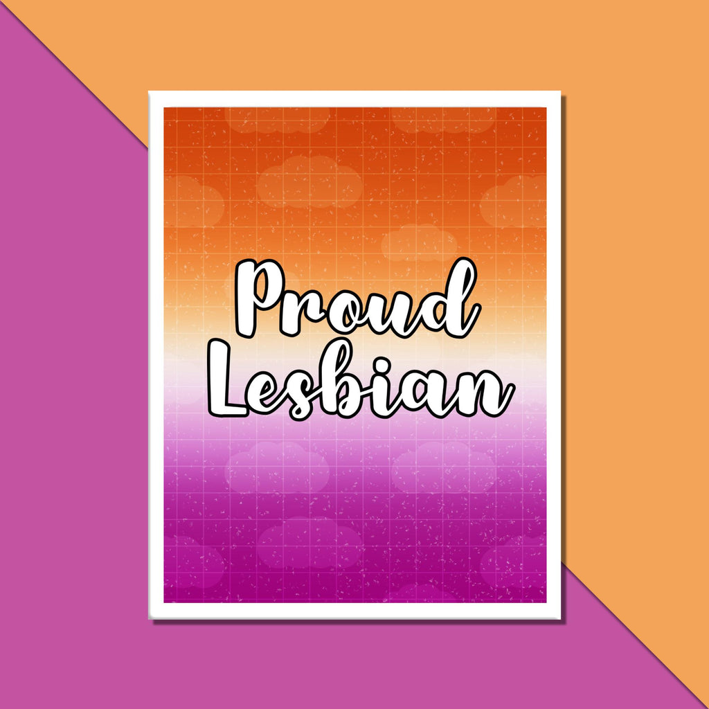 Proud Lesbian Wall Art Print: Show your Lesbian Pride!